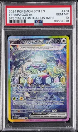 2024 POKEMON SCR EN-STELLAR CROWN SPECIAL ILLUSTRATION RARE TERAPAGOS EX PSA 10 - Image 1