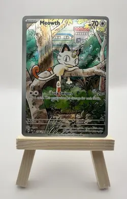 Meowth 106/094 Illustration Rare Holo – Phantasmal Flames PFL Pokemon NM - Image 3