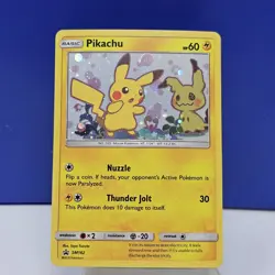 POKEMON TEAM UP SM BLACK STAR PROMO PIKACHU ⚡ #SM162 HOLO DOUBLE SWIRL 🌀 - Image 1