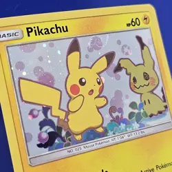 POKEMON TEAM UP SM BLACK STAR PROMO PIKACHU ⚡ #SM162 HOLO DOUBLE SWIRL 🌀 - Image 2