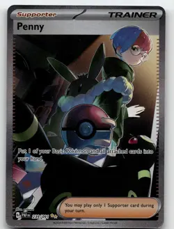 PENNY 239/091 SPECIAL ILLUSTRATION RARE PALDEAN FATES POKEMON NEAR MINT - Image 2
