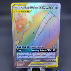 Pokemon TCG Tag Team Magikarp & Wailord GX 183/181 Secret Rare Team Up Holo - Image 1