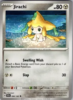 Jirachi Stellar Crown 98/142 Uncommon Pokemon Near Mint - Image 1