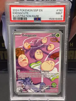 2024 Pokemon SSP EN #192 Exeggcute Illustration Rare PSA 9 MINT - Image 1