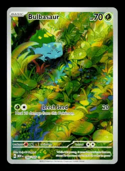 Pokemon TCG Bulbasaur Illustration Rare Holo 166/165 MEW - Image 1