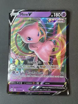 Pokemon TCG Mew V Fusion Strike 113/264 Holo Ultra Rare - Image 1