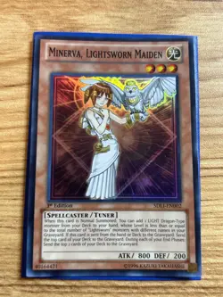Yu-Gi-Oh! TCG Minerva, Lightsworn Maiden Realm of Light SDLI-EN002 1st. NM - Image 1