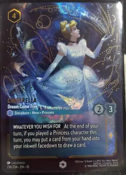 Disney Cinderella-Dream Come True Foil English 236/204 Lorcana TCG Card - Image 1