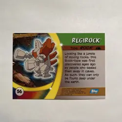 Regirock Pokemon Advanced Challenge Topps TCG Card 2004 #56 - Image 2