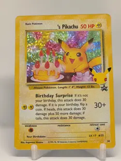 Pokemon Card - Birthday Pikachu, Celebrations 25th anniversary - English - Image 2