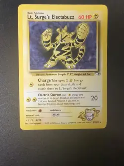 Lt. Surge's Electabuzz 27/132 - Gym Heroes Vintage Rare Pokemon Cards WOTC LP - Image 1