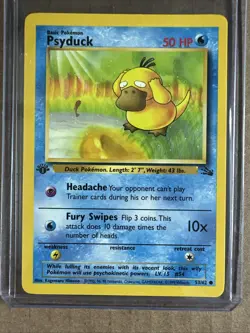 Pokemon Card Psyduck 53/62 Fossil 1st Edition NM/M - Image 1