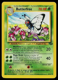 Pokemon Card Jungle Butterfree 33/64 Uncommon - Image 1
