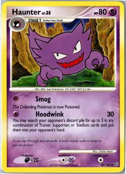 Pokemon Card - Haunter 40/100 Stormfront Uncommon Moderately Played - Image 1
