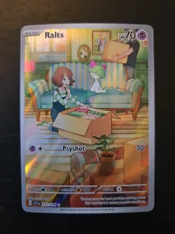 Pokemon TCG Ralts Scarlet & Violet Base Set Holo Illustration Card 211/198 NM - Image 1