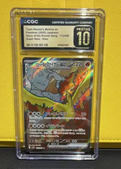 Team Rocket's Moltres ex 112/098 Sv10 Super Rare Holo CGC 10 Japanese Card - Image 1