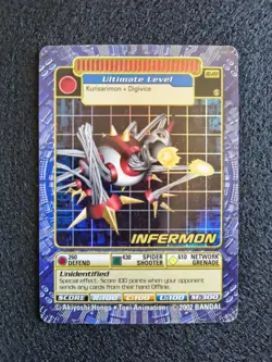 Digimon Infermon BO-222S Card 2002 Digi-Battle Series 5 Bandai Holo Rare - Image 1