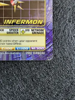 Digimon Infermon BO-222S Card 2002 Digi-Battle Series 5 Bandai Holo Rare - Image 3