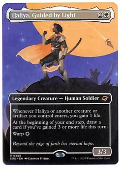 MTG Haliya Guided By Light BORDERLESS Non-Foil NM Edge of Eternities EOE #0289 - Image 1