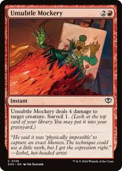x4 Unsubtle Mockery - Foil C MTG Secrets of Strixhaven M/NM, English - Image 1