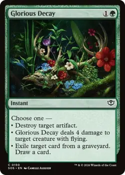 x4 Glorious Decay - Foil C MTG Secrets of Strixhaven M/NM, English - Image 1