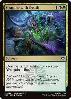 x4 Grapple with Death - Foil C MTG Secrets of Strixhaven M/NM, English - Image 1