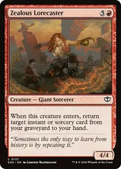 x4 Zealous Lorecaster - Foil C MTG Secrets of Strixhaven M/NM, English - Image 1