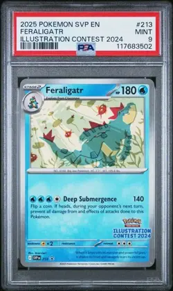 2025 POKEMON SVP EN-SV BLACK STAR PROMO 213 FERALIGATR ILLUSTRATION CONTEST 2024 - Image 1