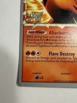LP Typhlosion Prime 110/123 World Championship 2011 HGSS Pokemon card - Image 3