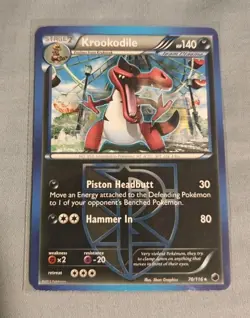 Pokemon Krookodile (Team Plasma) 70/116 Plasma Freeze Regular NON-Holo Card LP - Image 1