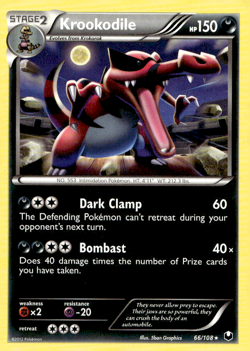 Krookodile66/108 Rare Regular BW: Dark Explorers Pokemon TCG MP - Image 1