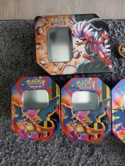Lot Of 4 Pokemon Card Tins And 100s Of Bulk Tcg Cards - Image 2