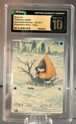 2026 Pokemon Ascended Heroes Snorunt 227/217 Illustration Rare CGC 10 Pristine - Image 1