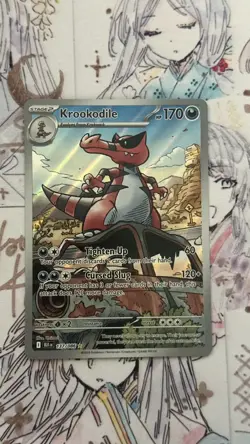 Krookodile 137/086 Holo Illustration Rare SV: Black Bolt NM English Pokemon - Image 1