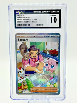 🌟LOW POP HOLO🌟 Pokemon 2023 Paldea Evolved SIR Saguaro 270/193 CGC 10 Gem Mint - Image 1