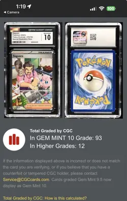 🌟LOW POP HOLO🌟 Pokemon 2023 Paldea Evolved SIR Saguaro 270/193 CGC 10 Gem Mint - Image 3