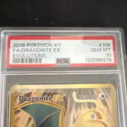 Pokemon Dragonite EX 106/108 Evolutions Holo Full Art Ultra Rare PSA 10 - Image 2