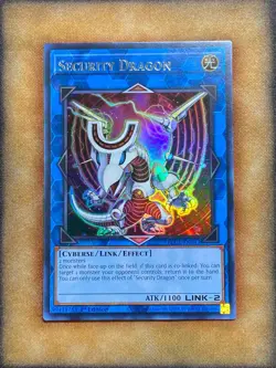 Yugioh Security Dragon BLC1-EN043 Ultra Rare 1st Ed SILVER NM - Image 1