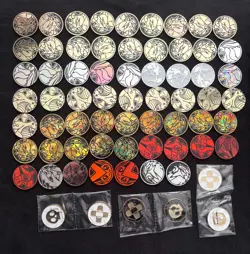 150x Pokemon Coin Lot - Official Pokemon Coins - Mixed Lot - Image 4
