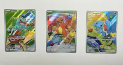 Pokemon First Partner Illustration Collection Series 1 Kanto Gen 1 Starters Set - Image 1