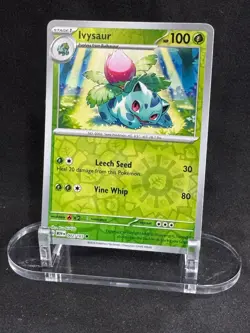 Ivysaur 002/165 Uncommon 151 Pokemon Reverse Holo Near Mint - Image 1