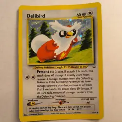 Pokemon Delibird Holo Rare Neo Revelation 05/64 Unlimited Edition 60 HP - Image 1