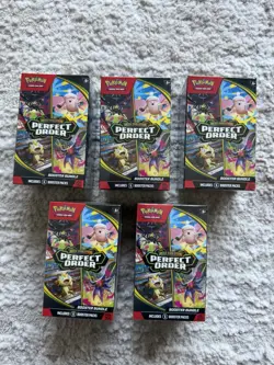 Pokemon TCG: Mega Evolution-Perfect Order Booster Bundle (6 Packs) New Sealed - Image 3