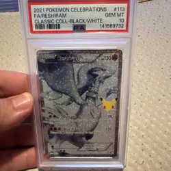 Pokemon Reshiram 113/114 Celebrations Classic Collection Full Art Holo PSA 10 - Image 1