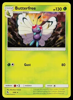 Pokemon Hidden Fates 3/68 Butterfree - Image 1