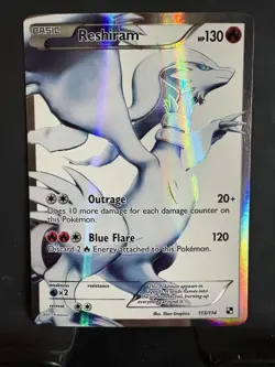 Pokemon TCG Reshiram Black & White Full Art Holo Ultra Rare 113/114 2011 130 HP - Image 1
