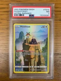 Pokemon - PSA 7 - Hoothoot - TG12/TG30 - Astral Radiance - Trainer Gallery Holo - Image 1