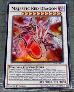 Majestic Red Dragon LC5D-EN071 Super Rare 1st Edition Near Mint Yugioh - Image 1