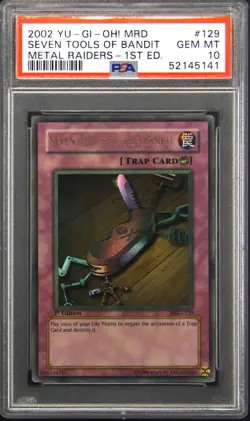 2002 Yu-Gi-Oh! MRD-129 1st Edition Seven Tools of the Bandit PSA 10 GEM MINT - Image 1