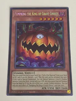 Yugioh Pumpking the King of Grave Ghosts 1st Edition Secret Rare NM Free Holo B - Image 1